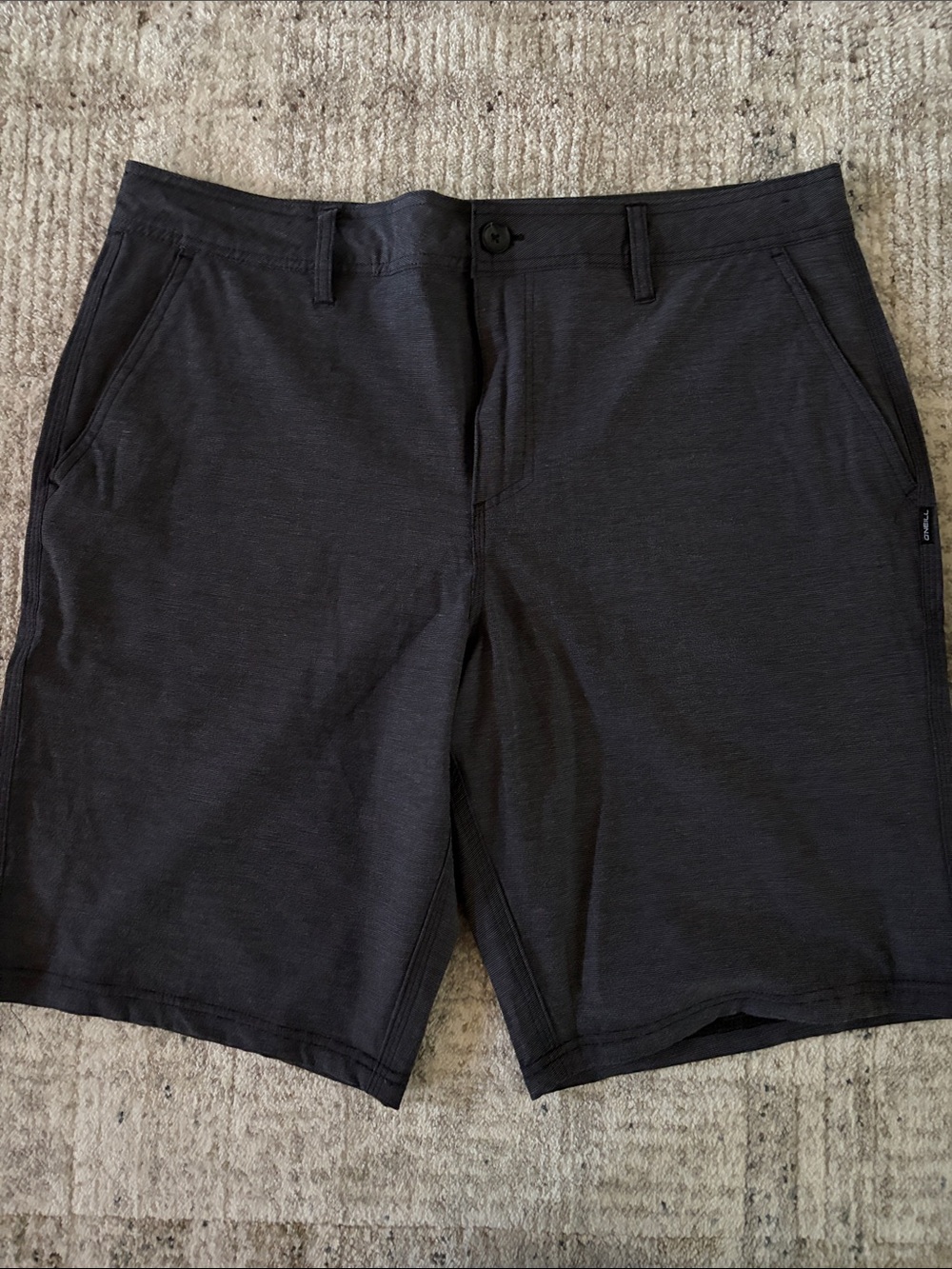 O'Neill Men's Dark Gray Flat Front Shorts